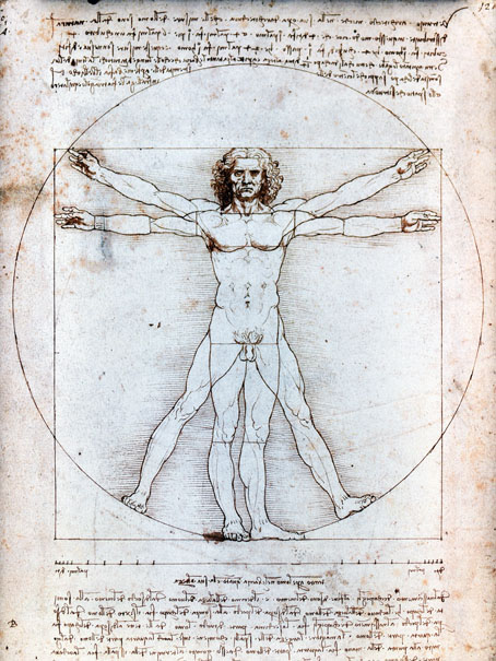 Leonardo da Vinci, der vitruvianische Mann
